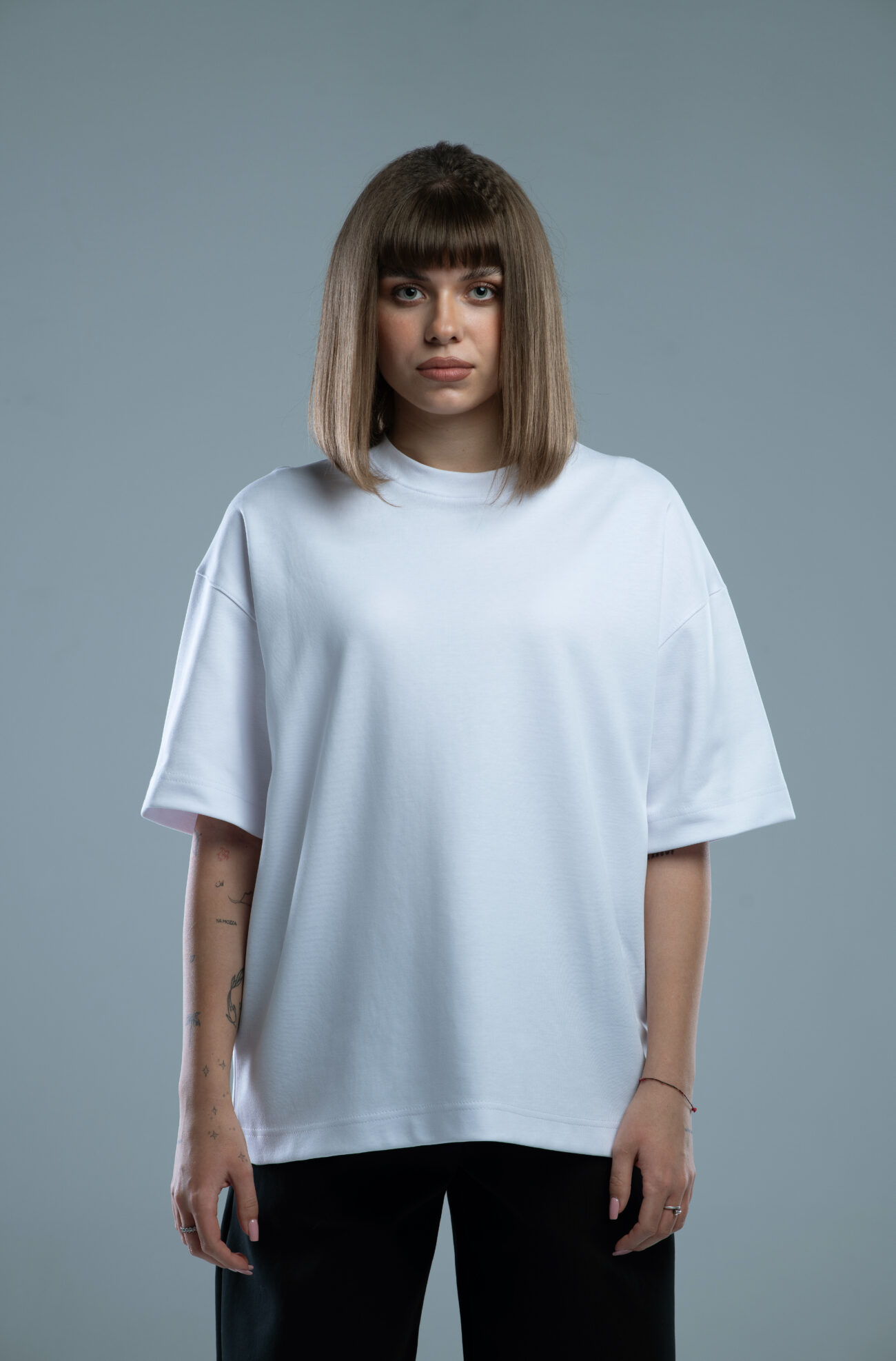 INTERLOCK BASIC BOXY FIT TSHIRT white