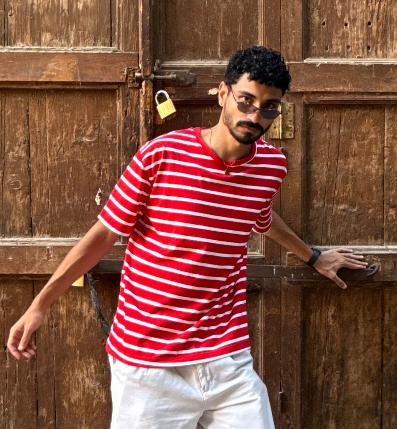 DAIICHI™ Fitted Red & White Striped T-Shirt - Image 3